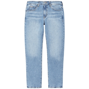 男纯色直筒休闲牛仔裤