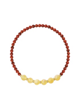 鱼头星星本命年蜜蜡手串天然女生红色小众精致南红玛瑙手链礼物潮