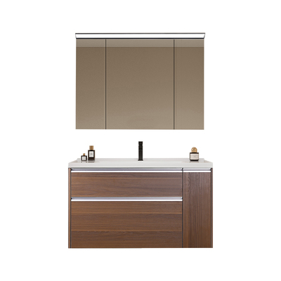 日式陶瓷盆大收纳多层实木浴室柜