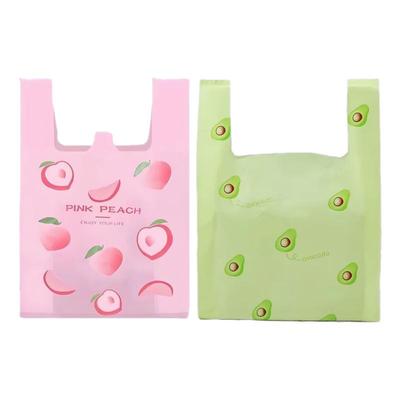 水果店塑料袋手提背心购物方便