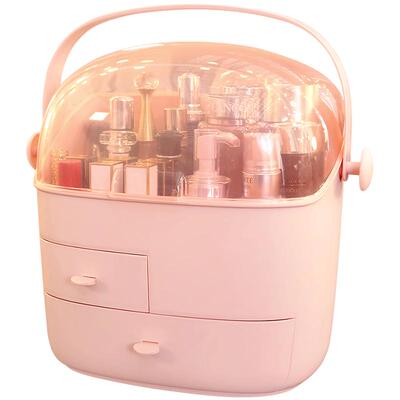 桌面化妆品收纳盒护肤品箱置物架