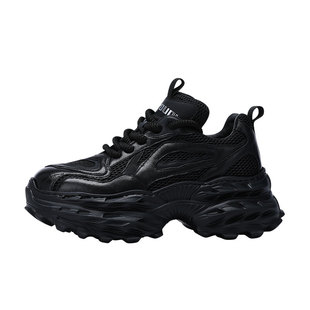 U7鞋子男潮鞋2026新款真皮厚底增高老爹鞋男潮流时尚休闲运动鞋男