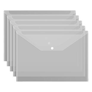 A4加厚纽扣袋文件袋透明塑料大容量按扣A3美术袋试卷收纳袋学生档案资料袋发票文件袋A5票据袋A6存单收纳袋