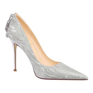 HolyRose圣洁玫瑰心动至上仙女风高跟鞋女礼服鞋银色水晶鞋成人礼