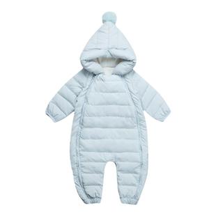婴儿羽绒服连体衣冬季宝宝外出服小月龄衣服冬装加厚保暖羽绒爬服