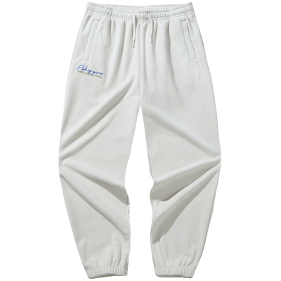 安踏男外显绒裤子厚绒运动裤