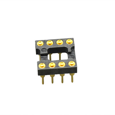 252科氏 瑞士制造AUGAT DIP8八脚插座25U镀金铍铜仪表级全镀金座