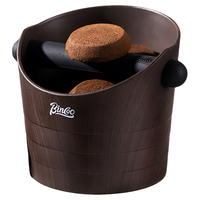 Bincoo大号木纹咖啡敲渣桶家用意式接废渣收纳工具敲粉桶咖啡压粉
