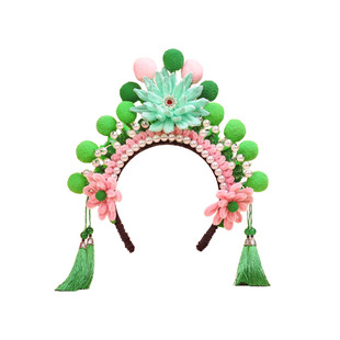 非遗神话人物扭扭棒凤冠发饰京剧头饰手工diy材料儿童发箍头冠