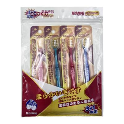 CCOKIO软毛牙刷成人宽头