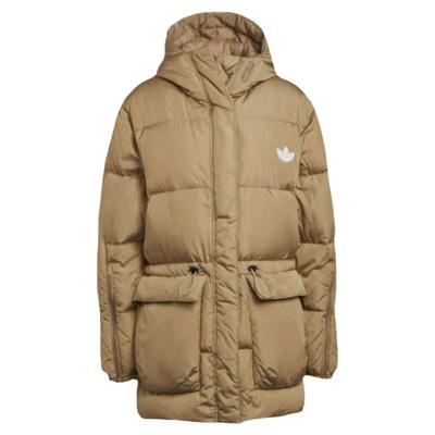 正品阿迪达斯三叶草中长款羽绒服