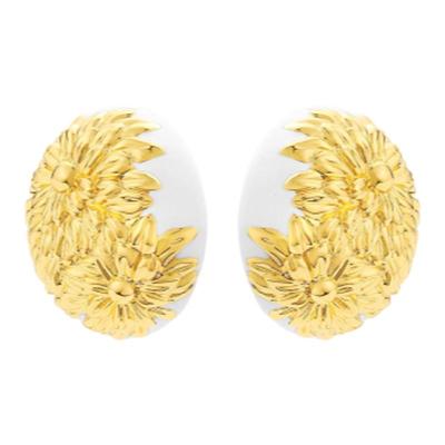 daartemis达弥浮雕雏菊耳环原创
