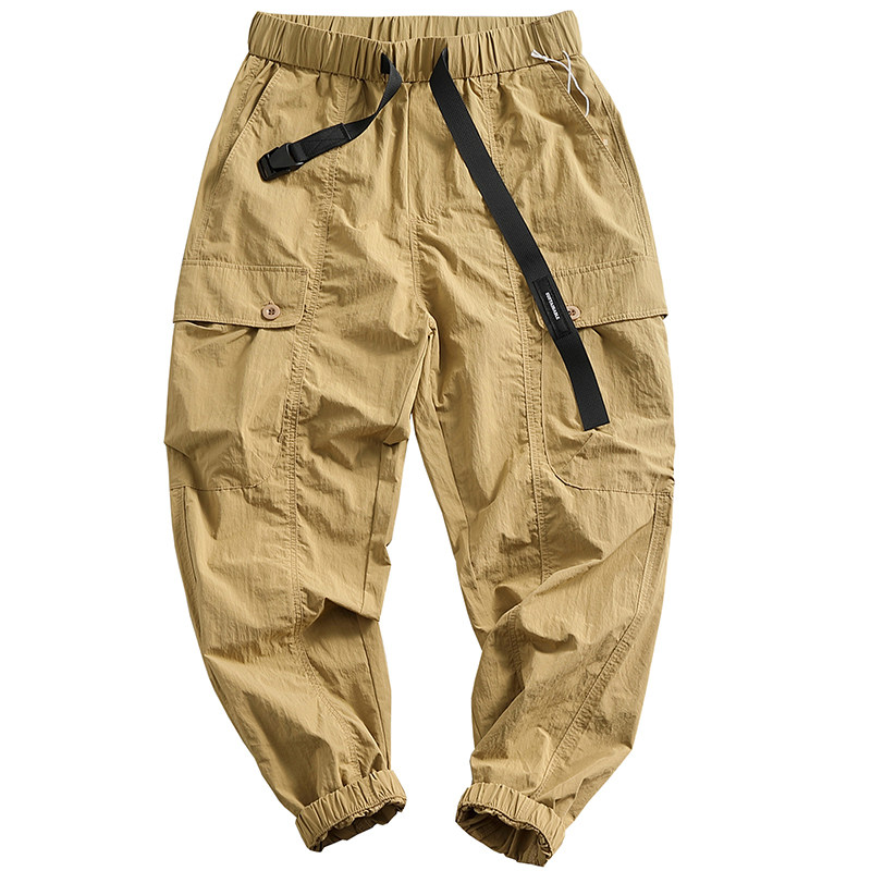 冰丝速干工装裤男夏季薄款多口袋