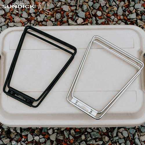 山地客 户外露营野炊收纳箱支架 便携不锈钢折叠支架 高承重