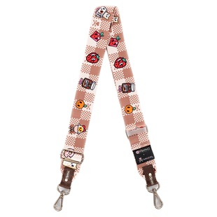 LeSportsac乐播诗TOKIDOKI™合作系列棕白色格纹卡通可调包带肩带