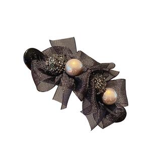 珍珠发夹女蝴蝶结抓夹后脑勺夹子大号发卡2026新款鸭嘴夹盘发头饰