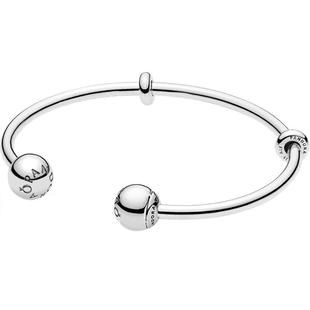 [新年礼物]Pandora潘多拉开口式手镯925银DIY素链简约个性设计感