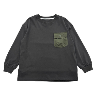 儿童假两件设计洋气卫衣日系男童秋装撞色休闲T恤口袋上衣打底衫