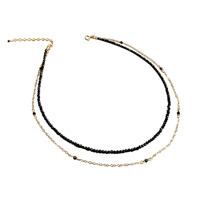 TYUSHA进口14k包金简约双层颈链