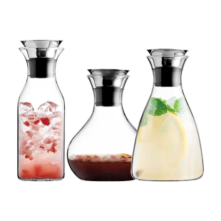 北欧式高硼硅耐高温透明玻璃凉水壶家用冷水壶大容量果汁饮料扎壶