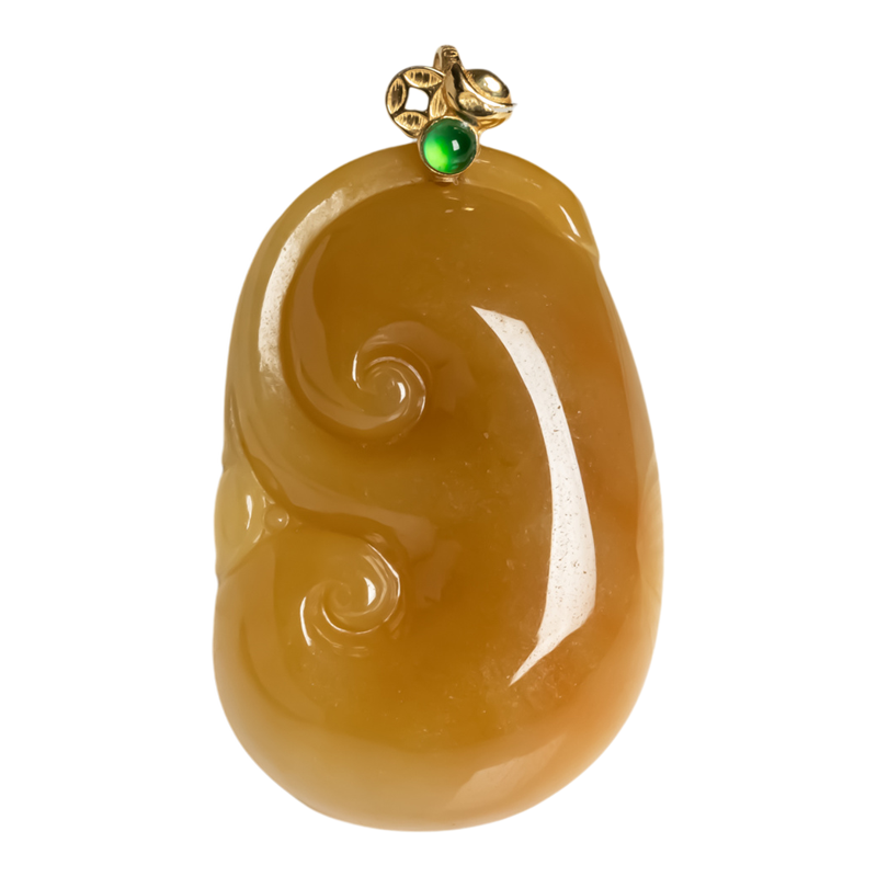 翠贵人18K冰糯红翡老坑吉祥如意