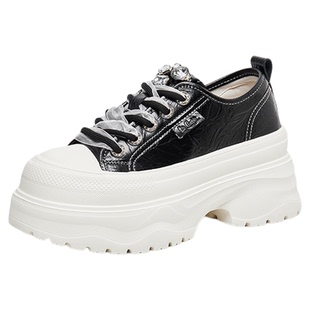 Lee Cooper厚底松糕鞋女2025秋冬新款简约百搭小个子增高休闲鞋