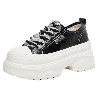 Lee Cooper厚底松糕鞋女2025秋冬新款简约百搭小个子增高休闲鞋