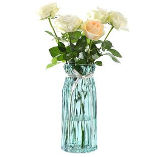 水培植物玻璃瓶子透明直筒圆柱形花瓶简约绿萝花盆白掌水养缸容器