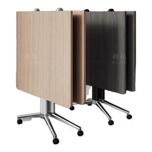 可移动折叠会议桌培训桌长条桌伸缩拼接办公桌子带轮子超大可拆卸