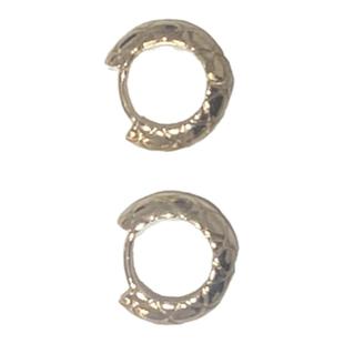 玫瑰的故事.A Funny Story小众百搭秋冬素圈棱形纹耳环蚊香盘耳夹