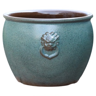 大口径水培无孔花盆陶瓷碗莲睡莲专用盆特大号莲花一叶莲陶盆特价