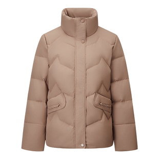 千仞岗2025秋冬新款短款羽绒服立领保暖通勤气质女款外套青春时尚