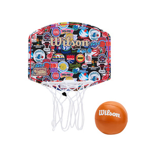 【新品】Wilson威尔胜官方NBA复古全队徽家用便携小篮板配小篮球