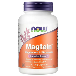 美国NOW Foods诺奥Magtein L-Threonate苏糖酸镁90粒助眠舒缓情绪