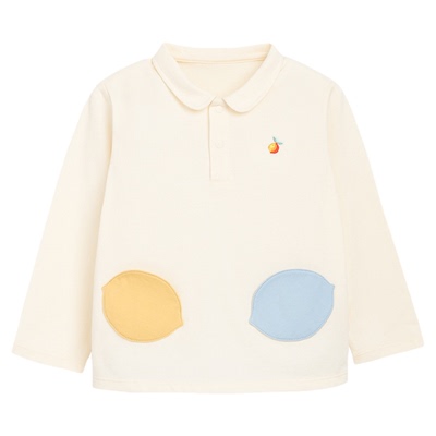 whitewheat柠檬口袋polo衫