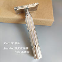 Dishi Aisha D8 men's Razor, all 316 stainless steel, old-fashioned safety razor, double-edged razor thumbnail 8