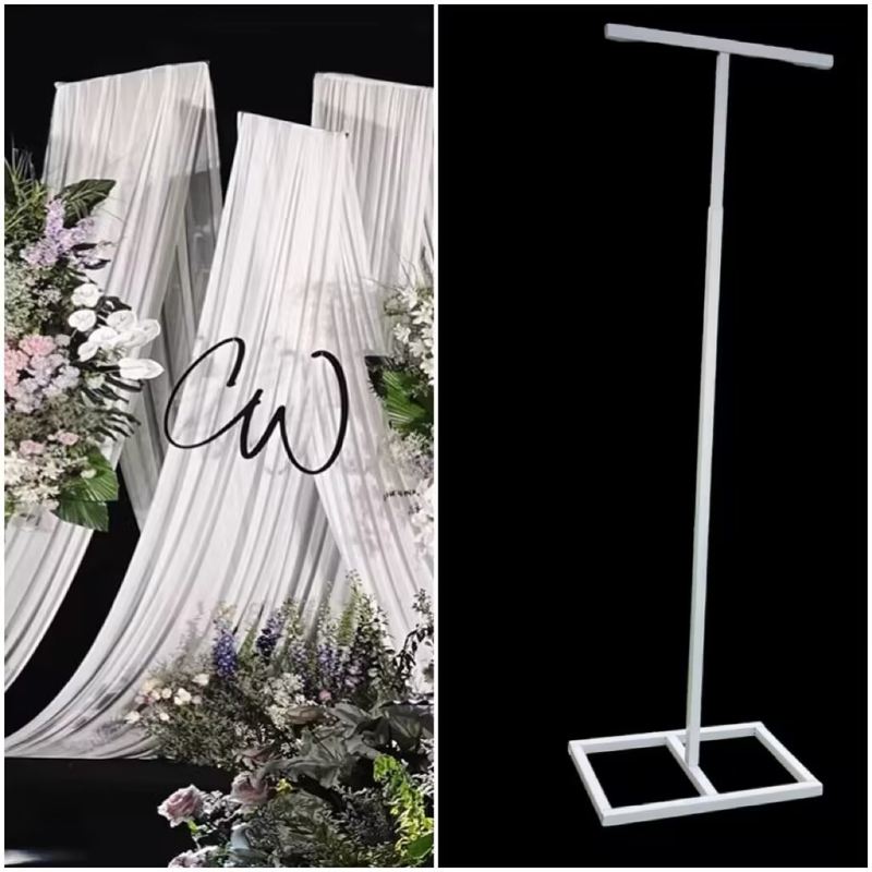 新款婚庆背景布幔支架场景婚礼可专用拱门架布置升降伸缩结婚