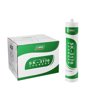 三棵树中性硅酮玻璃胶防水防霉室内透明瓷白厨卫马桶门窗密封胶