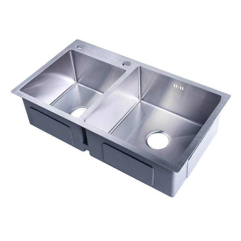 歌唱水槽左小右大厨房不锈钢双槽