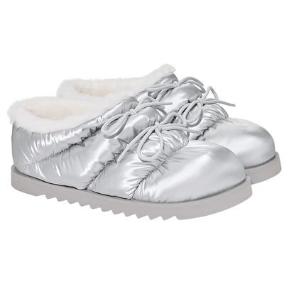 CHARLES&KEITH25冬新款CK1-71960028厚底毛绒穆勒拖鞋棉鞋穆勒鞋