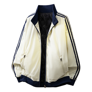 BREAK SHELL美式立领三条杠90白鸭绒轻薄羽绒服男女冬季保暖外套