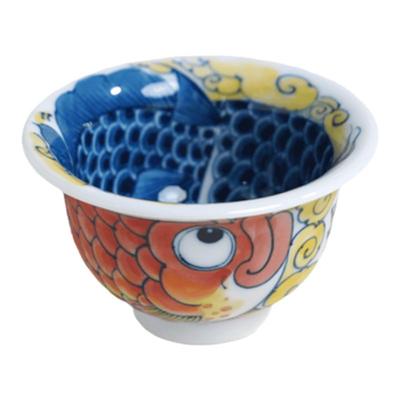 昨明红非烟玉鳞压手杯陶瓷新中式