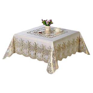 八仙桌台布大正方形桌布防水防烫免洗欧式PVC塑料麻将桌盖布