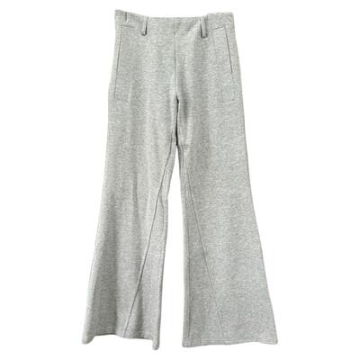 灰色微喇卫裤男美式休闲垂感裤子