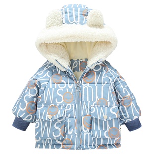 婴儿棉服男童棉衣外套秋冬款加厚保暖棉袄一岁小童宝宝冬装衣服潮