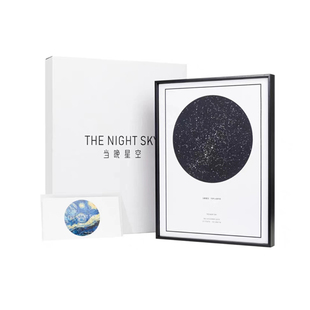 定制礼物当晚星空图浪漫生日纪念挂画创意情人节送女友装饰画礼物