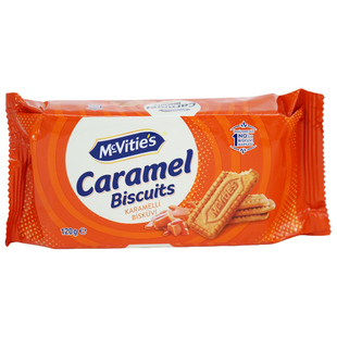 优客牌Mcvities焦糖饼干120g袋装土耳其休闲零食Caramel Biscuits