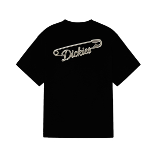 Dickies金属别针字母印花短袖T恤复古工装风宽松圆领男女同款上衣