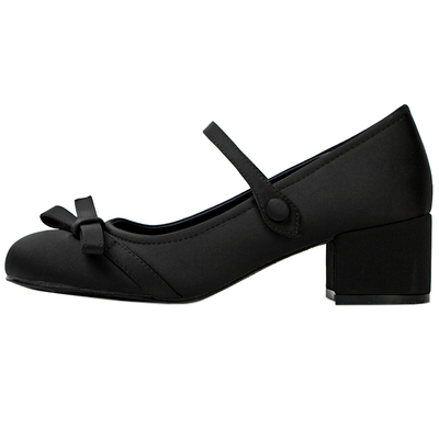 Miaolv College蝴蝶结甜美风一字带玛丽珍2026春法式圆头浅口单鞋