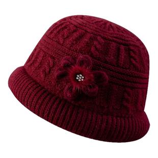 奶奶帽子冬季中老年人太太女士2024新款式户外加厚绒保暖防寒护耳